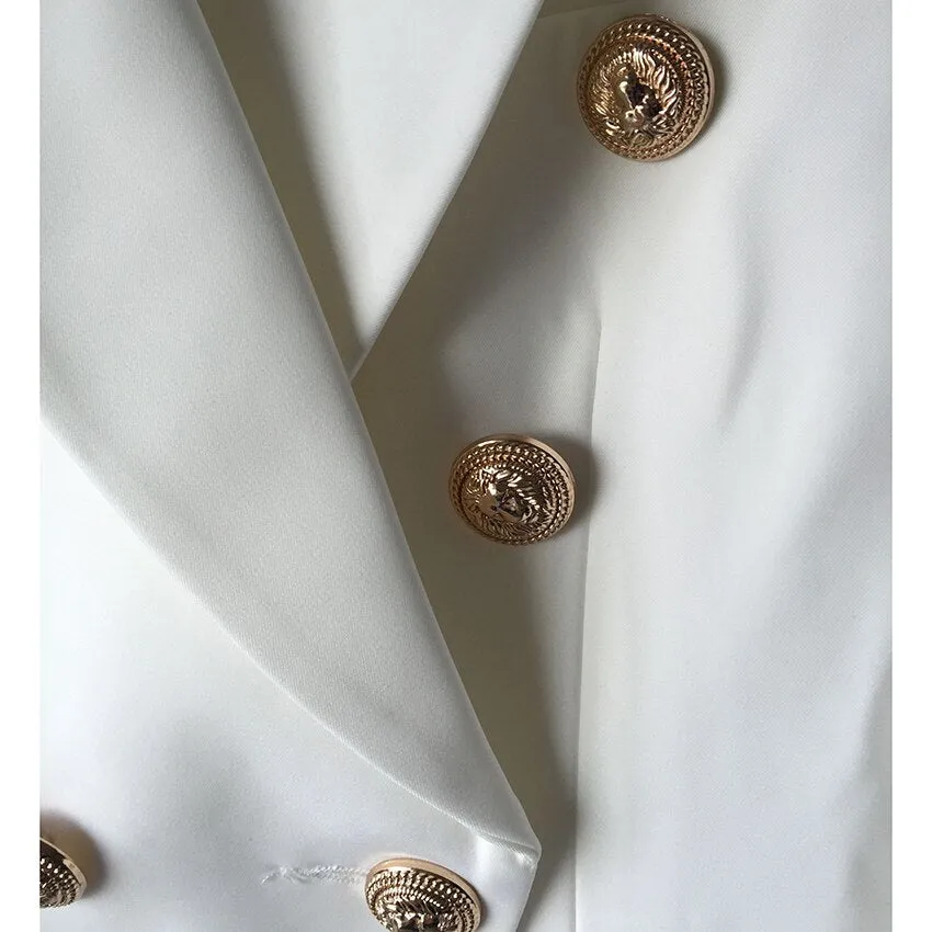 White Double Breasted High Quality Blazers