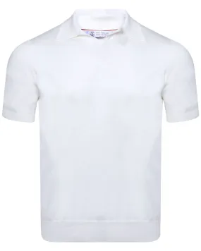 White Short Sleeve Polo