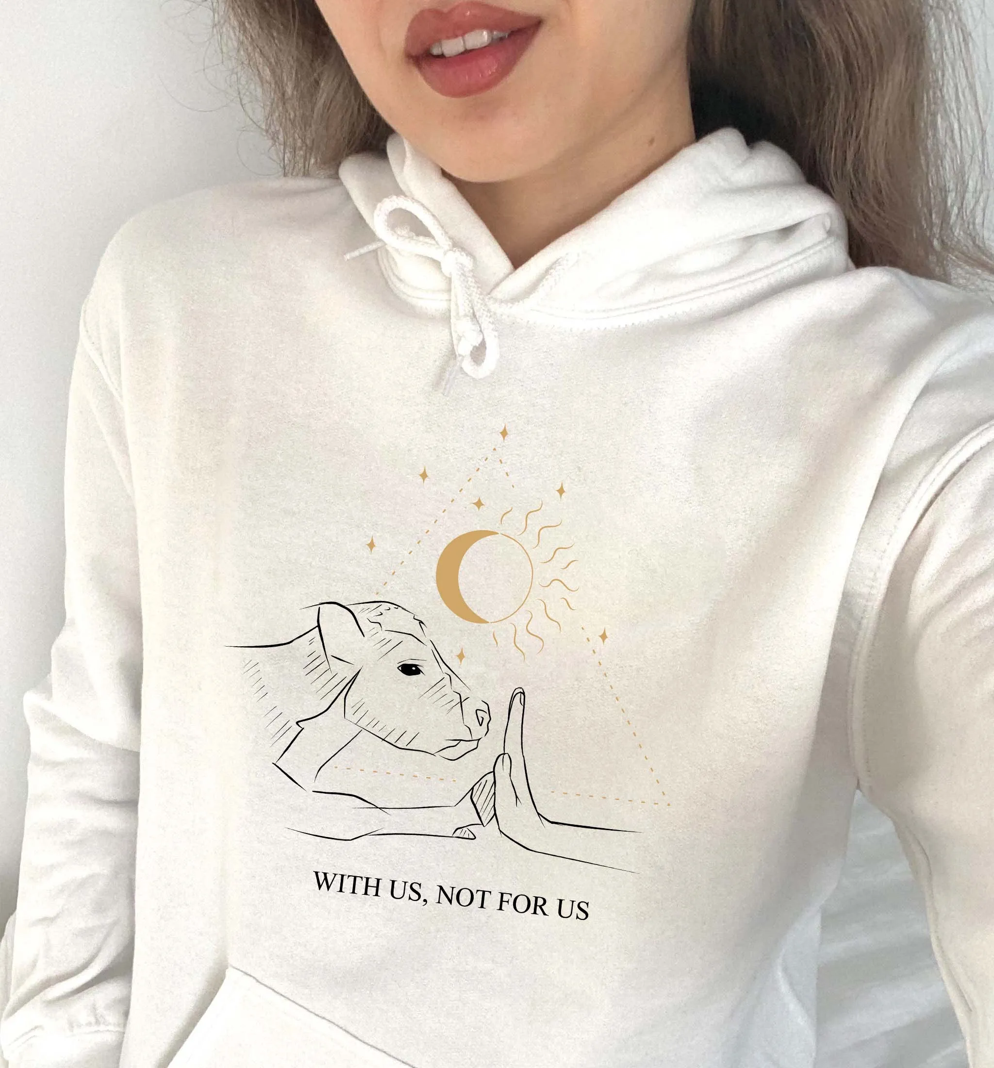 With Us Not For Us | Vegan Hoodie