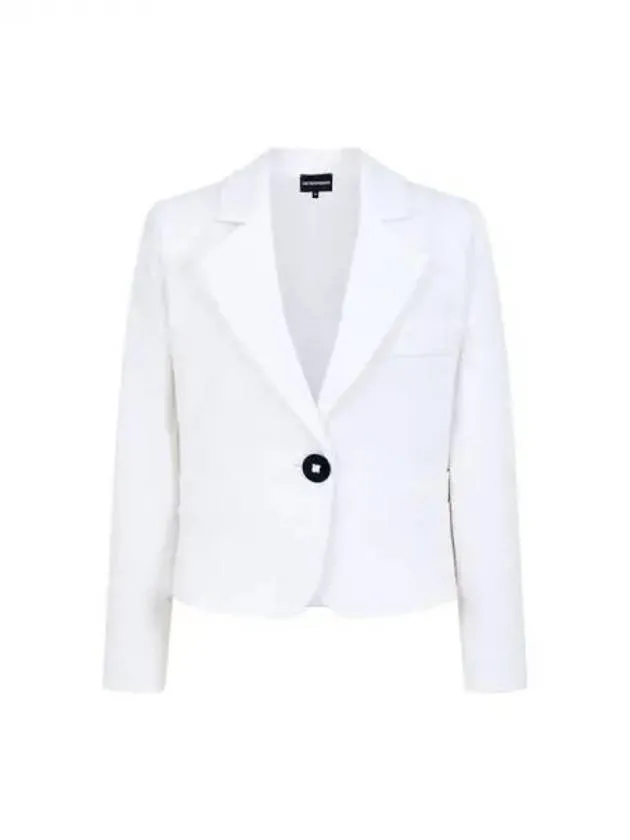 Women s Textured One Button Jacket White 270333