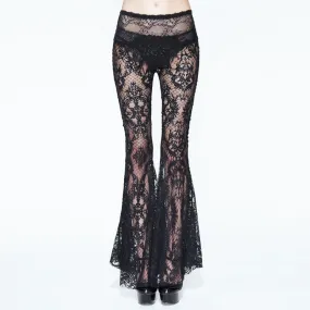 Women's Gothic Flared All-Lace Pants