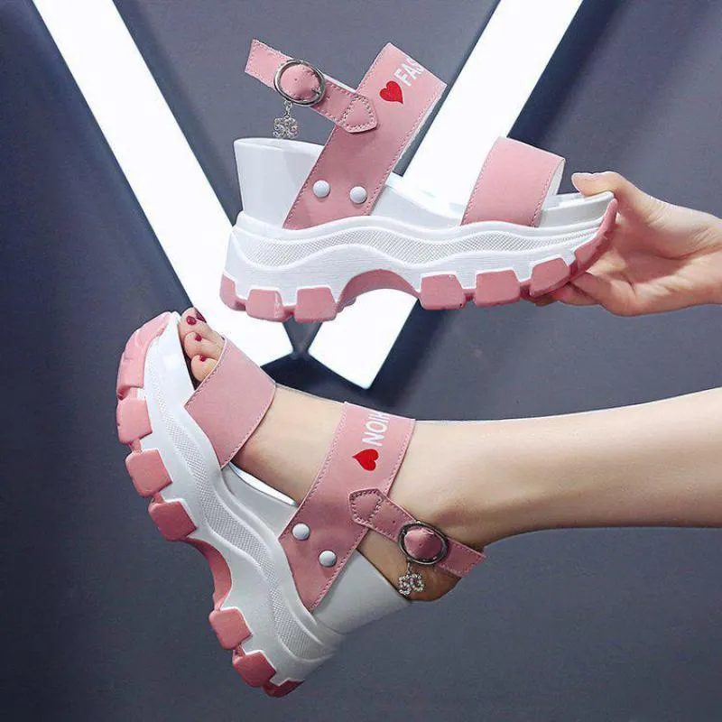 Women's Summer Leisure Style Fish Mouth Platform Wedge Shoes