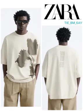 ZARA  |BLURRED PRINT T-SHIRT