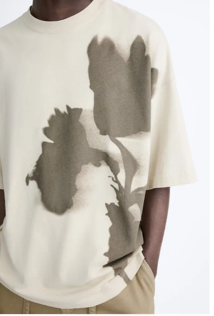 ZARA  |BLURRED PRINT T-SHIRT