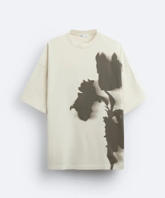 ZARA  |BLURRED PRINT T-SHIRT